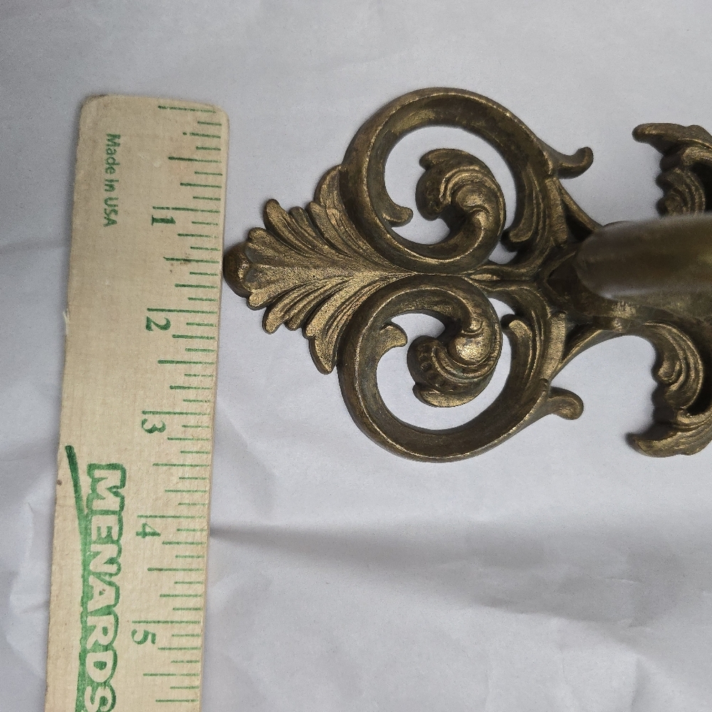 Vtg Burwood Wall Sconces 2 Ornate Gold/bronze Scroll Candle Holders w/votives - Picture 12 of 12